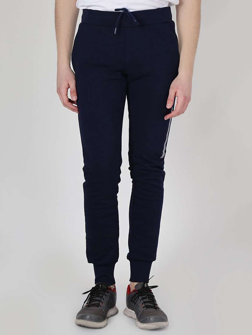 navy blue solid jogger 