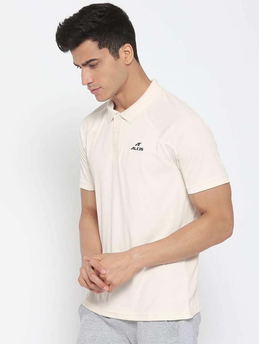 beige solid t-shirt - 16499642 -  Standard Image - 1
