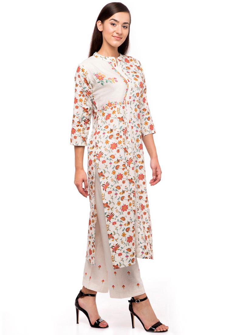 floral kurta palazzo set - 16501040 -  Standard Image - 1