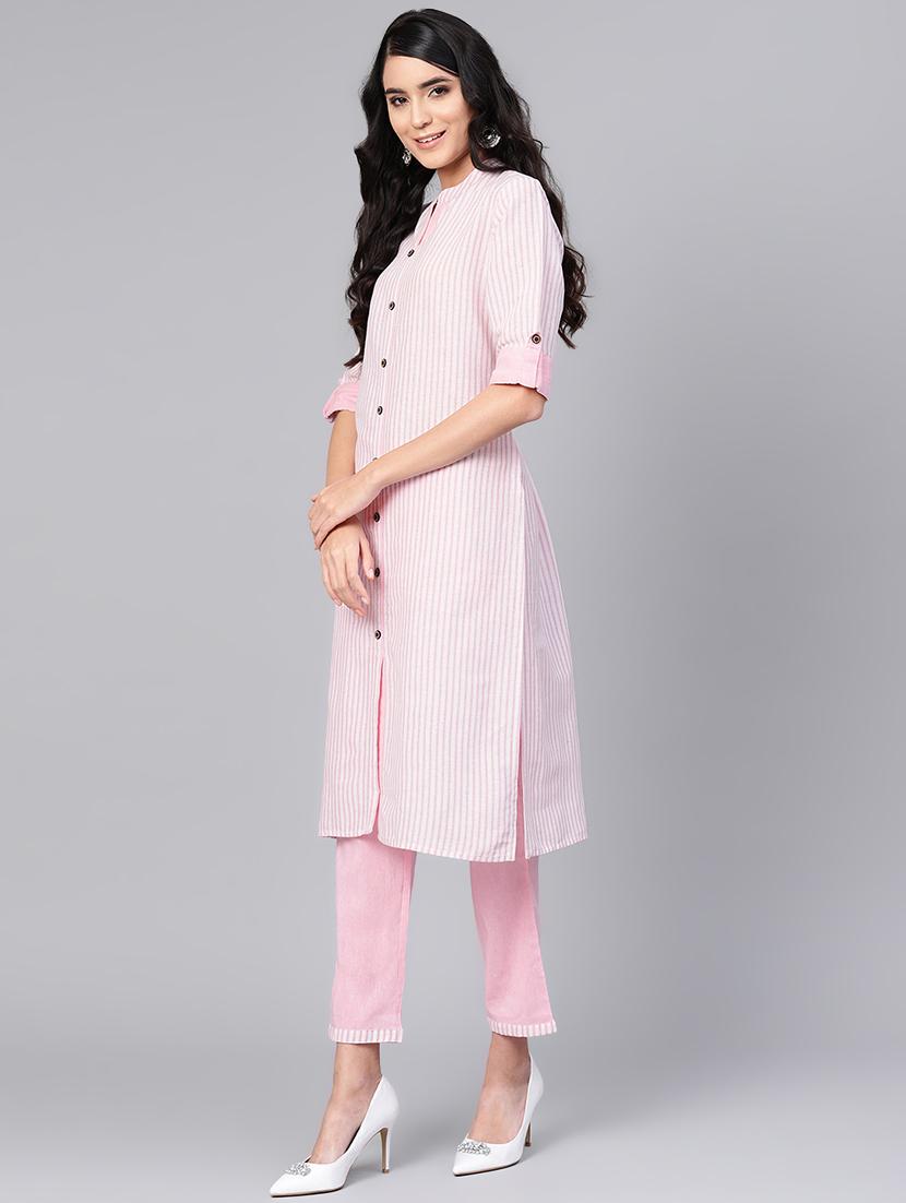 striped kurta palazzo set - 16501141 - Standard Image - 1