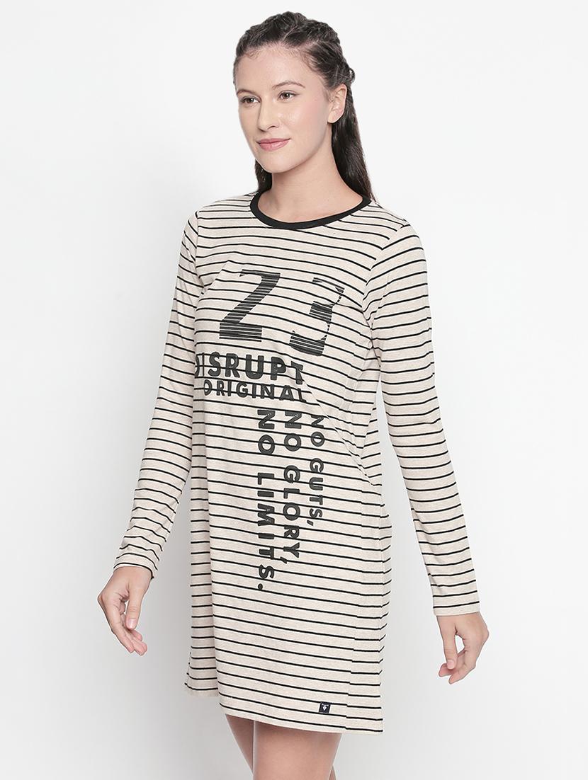 round neck striped quirky shift dress - 16501573 - Standard Image - 1