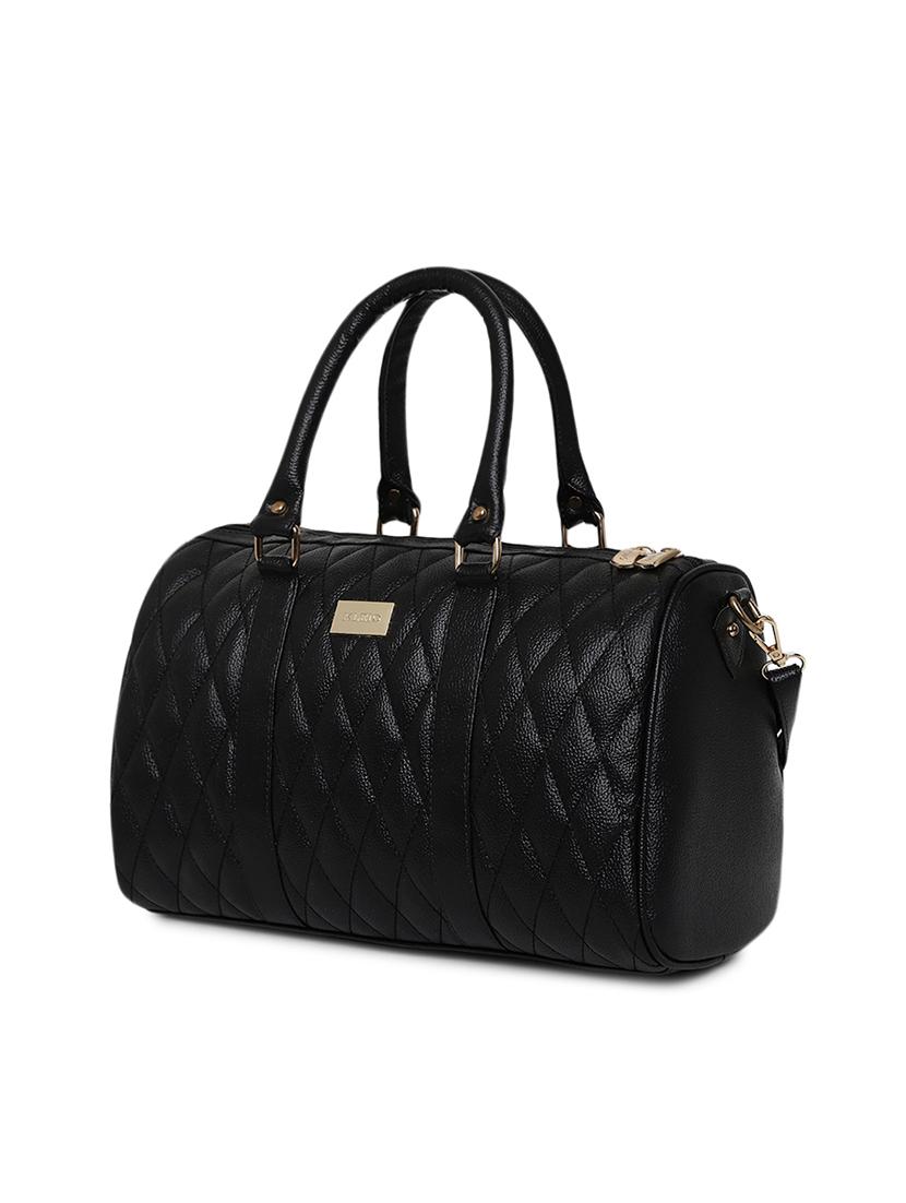 black leatherette (pu) handbag - 16502364 - Standard Image - 4
