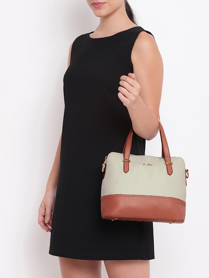 beige leatherette (pu) handbag - 16502372 - Standard Image - 4