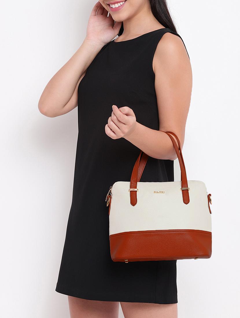 tan leatherette (pu) handbag - 16502374 - Standard Image - 4