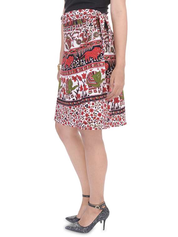 Printed Wrap Skirt - 16503102 -  Standard Image - 1