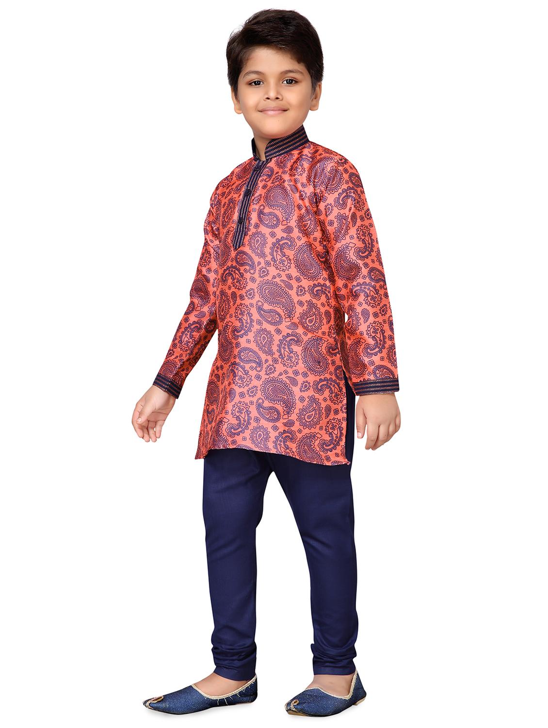 orange cotton kurta set - 16503680 - Standard Image - 1