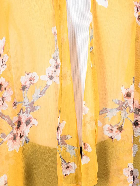 floral asymmetric print shrug - 16504575 - Standard Image - 4