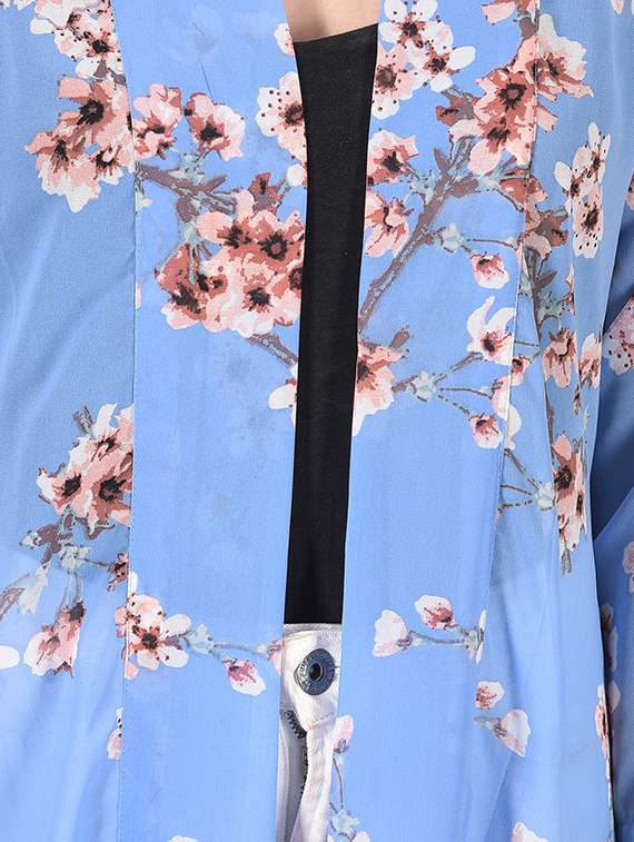 floral printed long shrug - 16504576 - Standard Image - 4