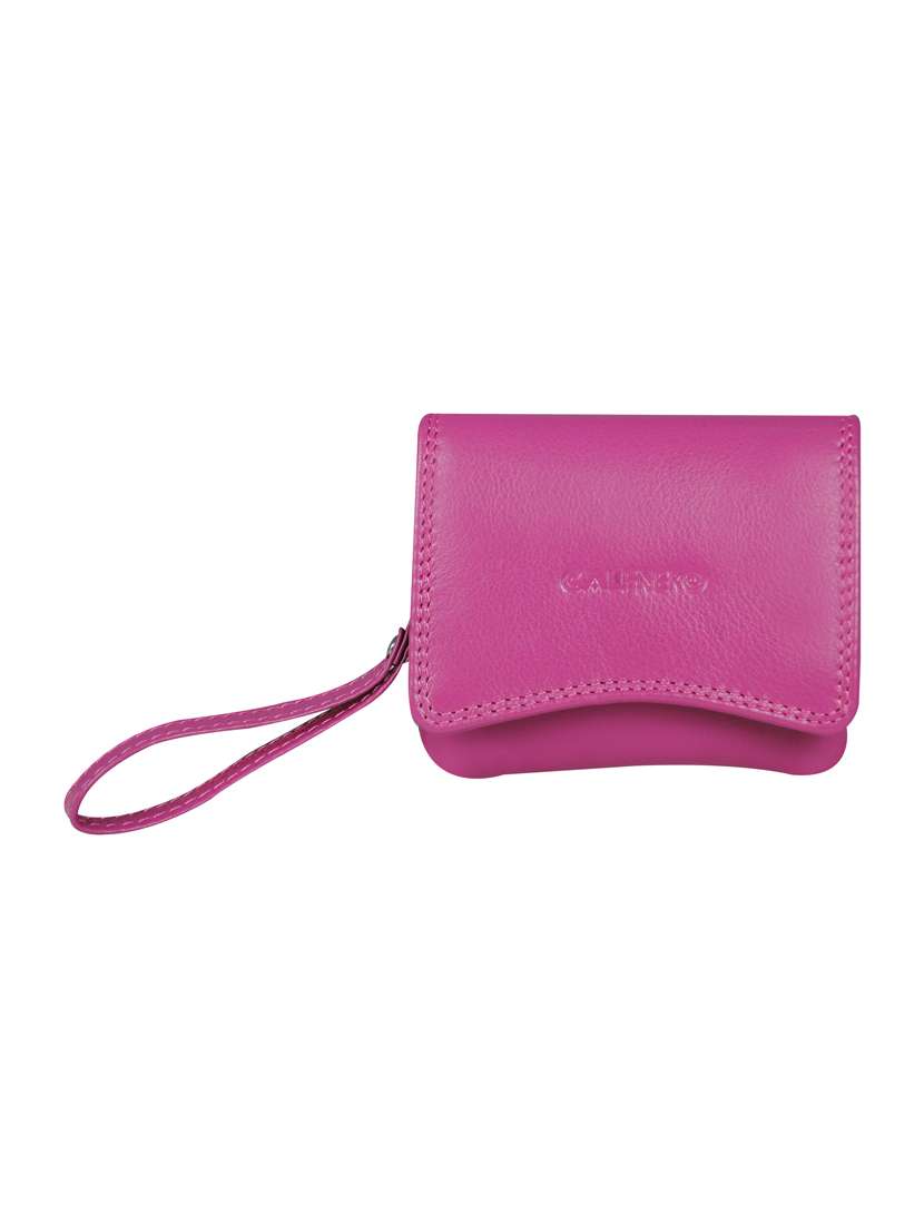 pink leather wallet