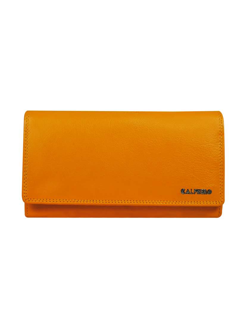 yellow leather wallet