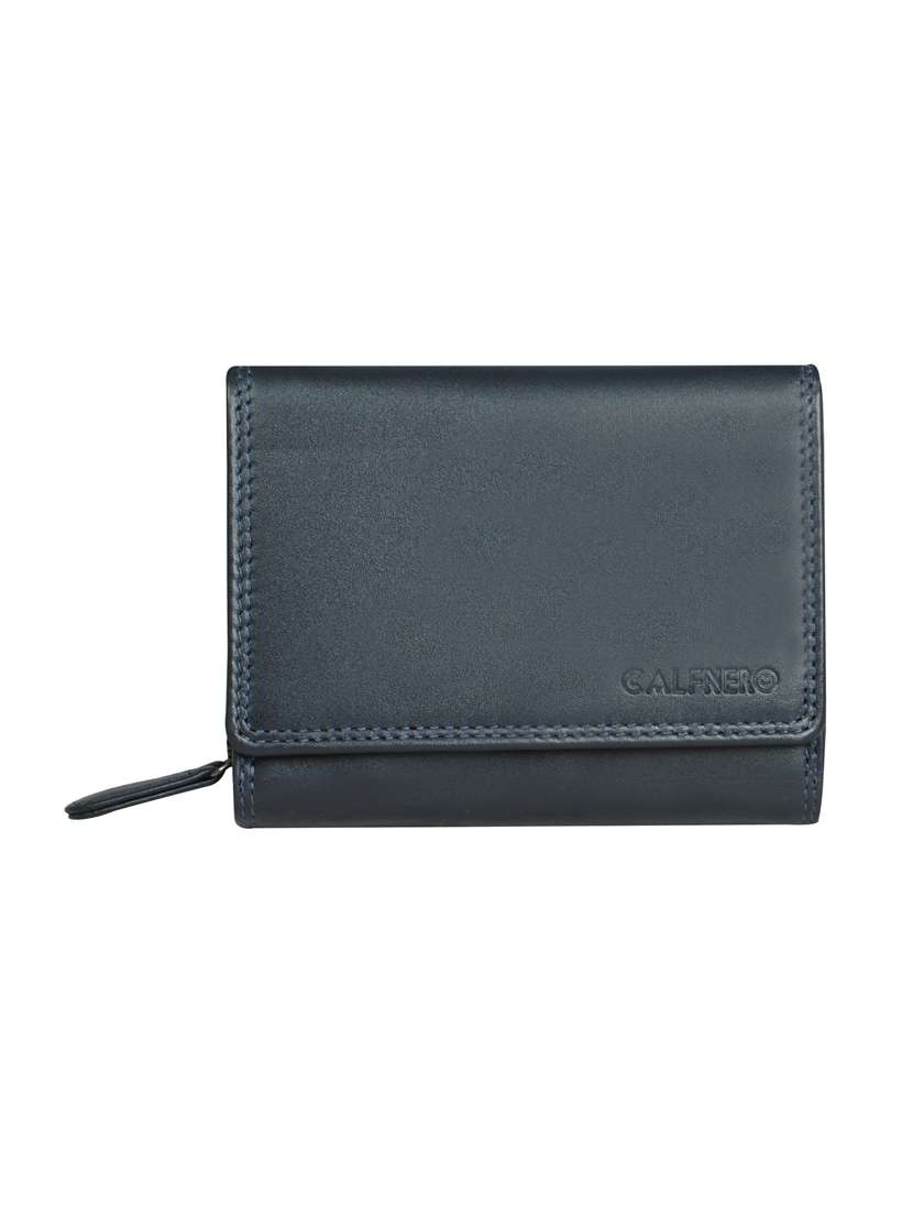 blue leather wallet