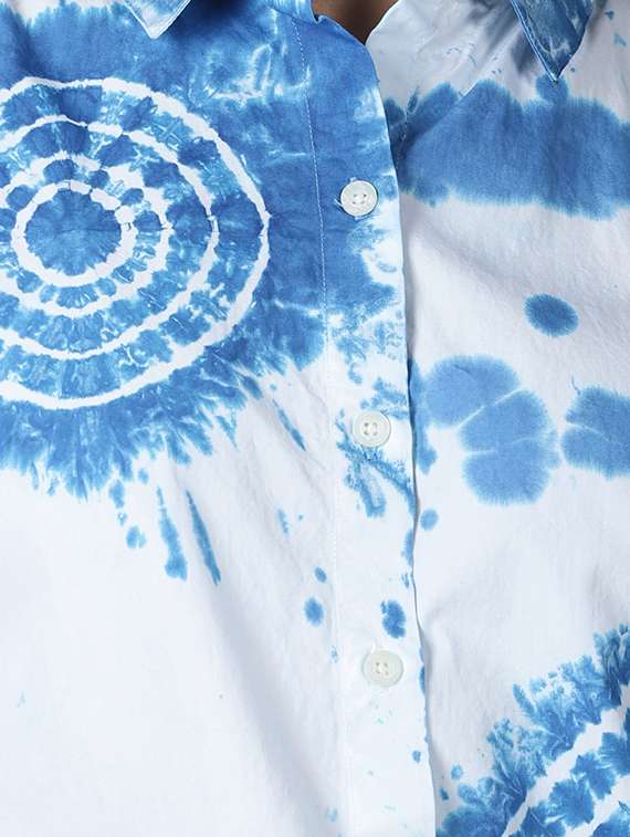 roll up sleeved tie & dye shirt  - 16506232 -  Standard Image - 4