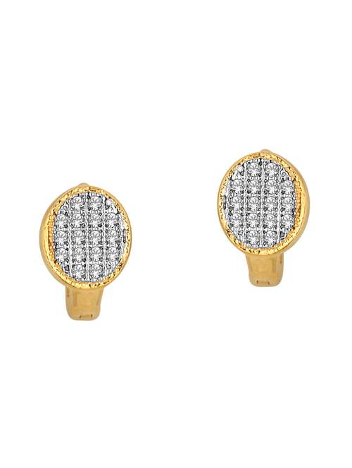 gold brass drop earring - 16506415 - Standard Image - 0