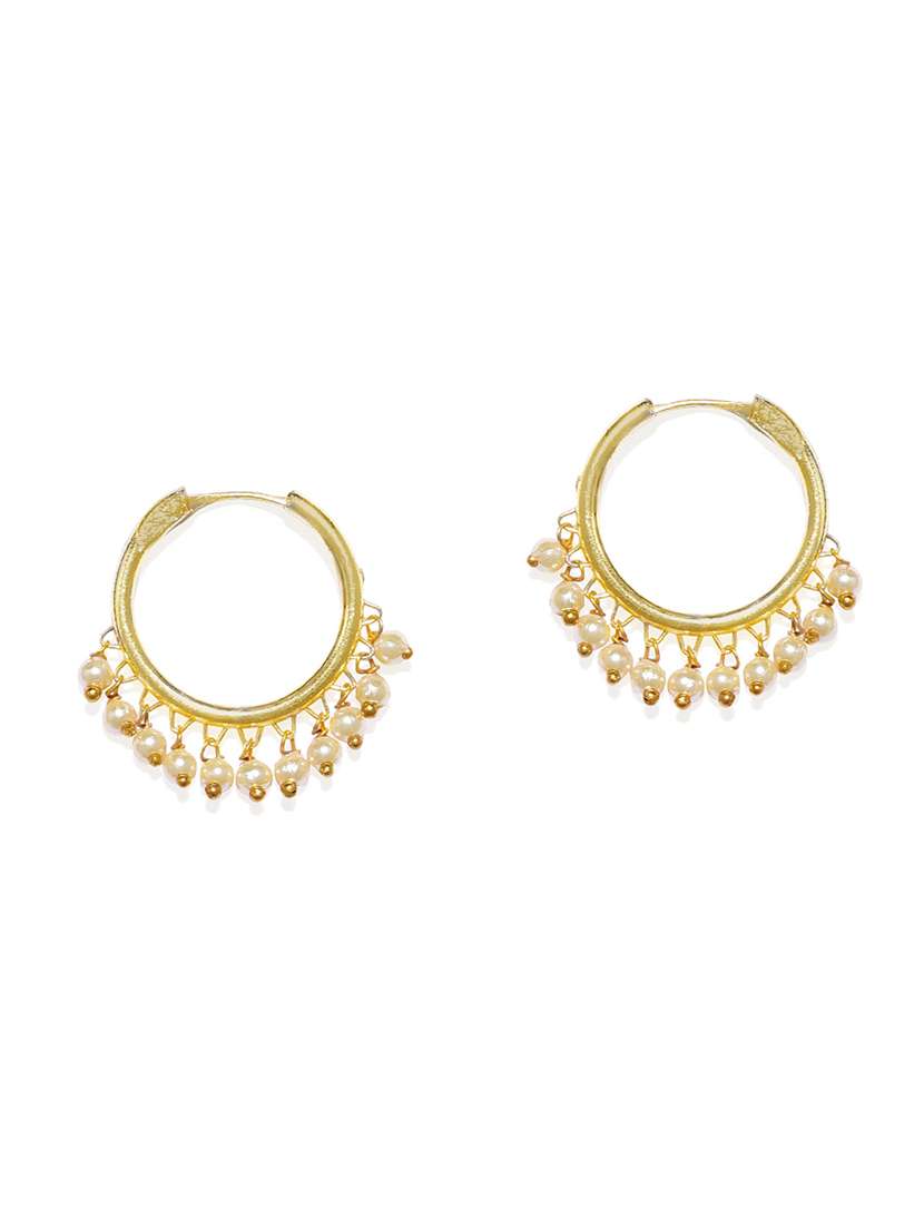 gold metal hoop earring