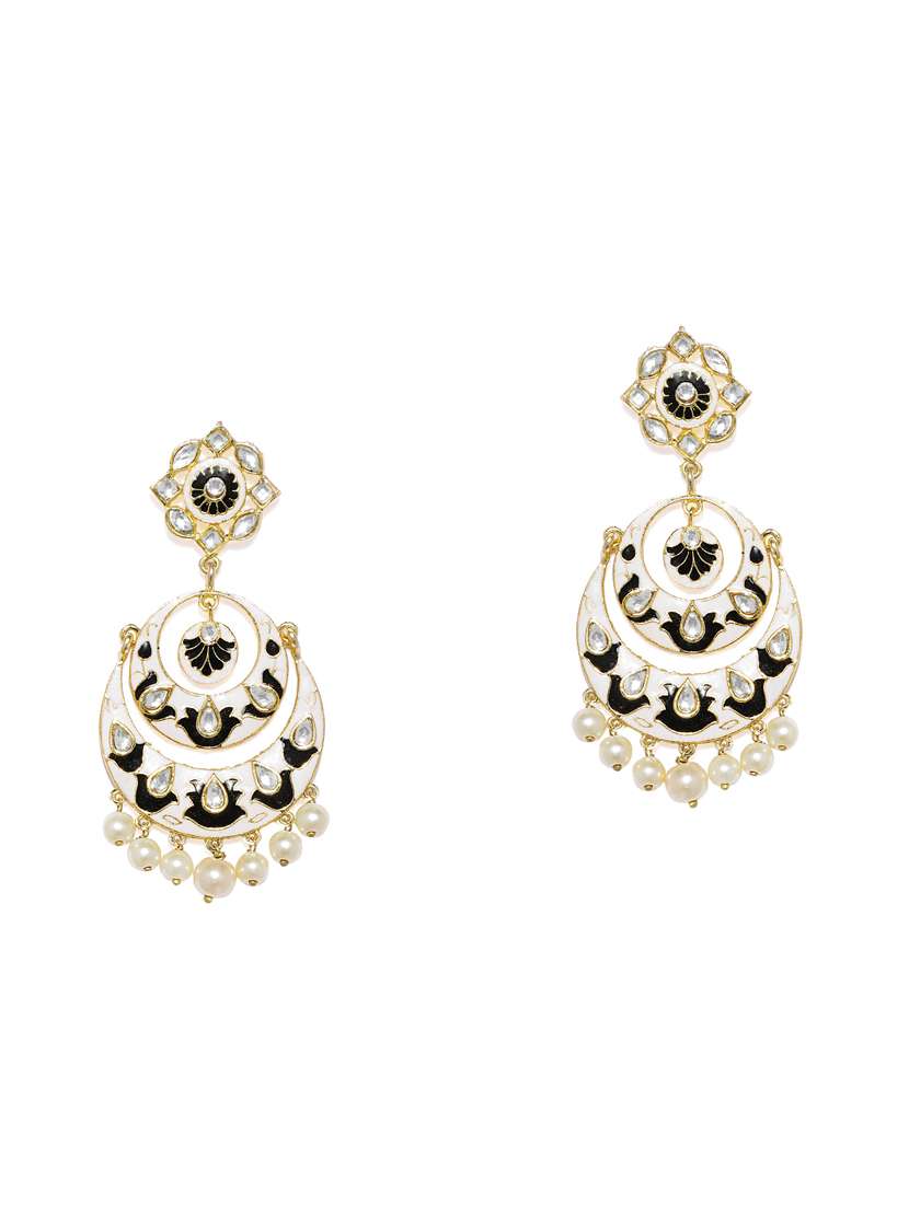 gold metal chandballi earring