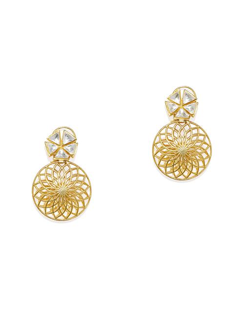gold brass drop earring - 16506539 - Standard Image - 0