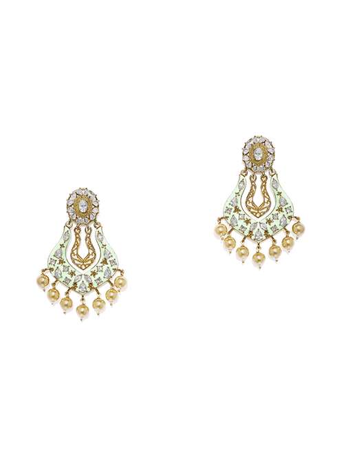 gold brass drop earring - 16506554 - Standard Image - 0