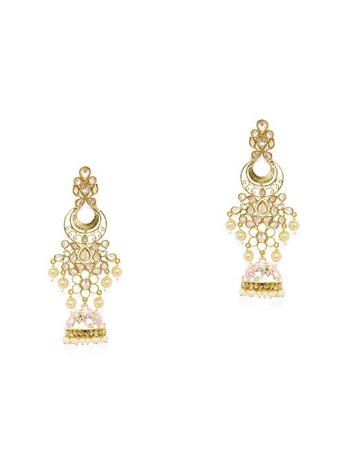 gold brass chandballi earring - 16506558 -  Standard Image - 0