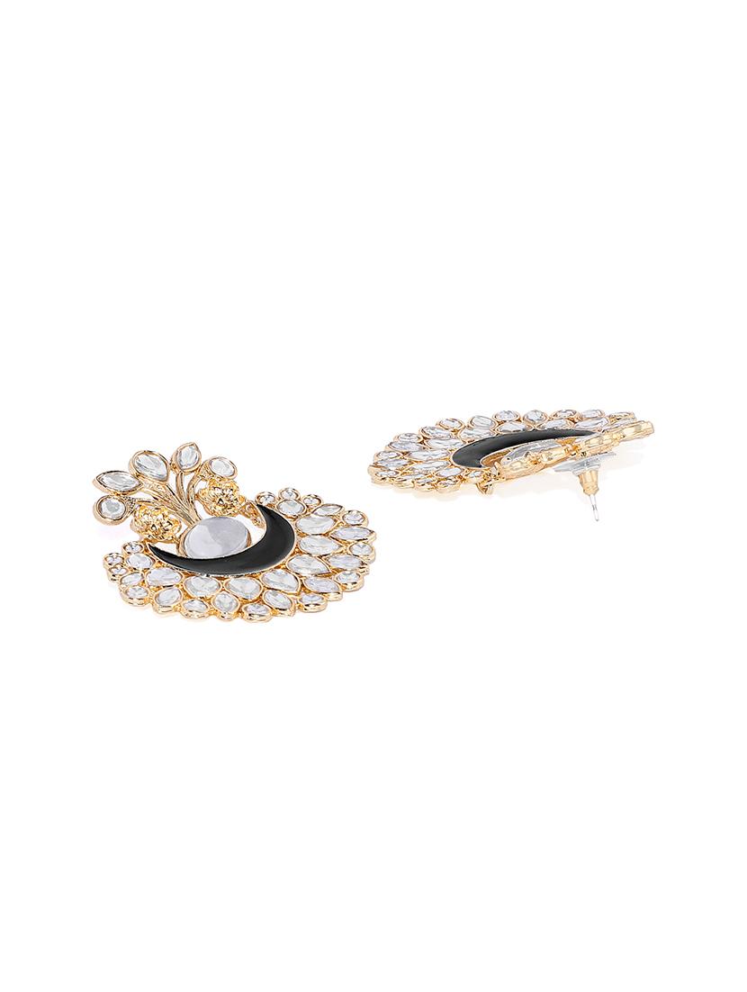 gold metal chandballi earring - 16506573 -  Standard Image - 1
