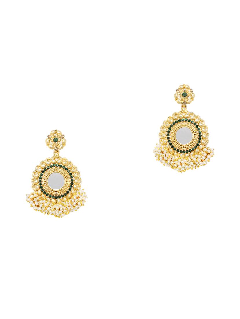 gold metal chandballi earring - 16506587 - Zoom Image - 0