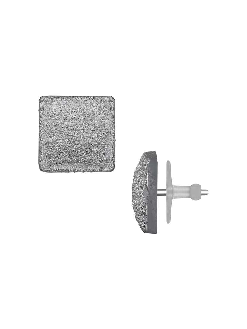 grey plastic studs earring - 16506607 -  Standard Image - 1