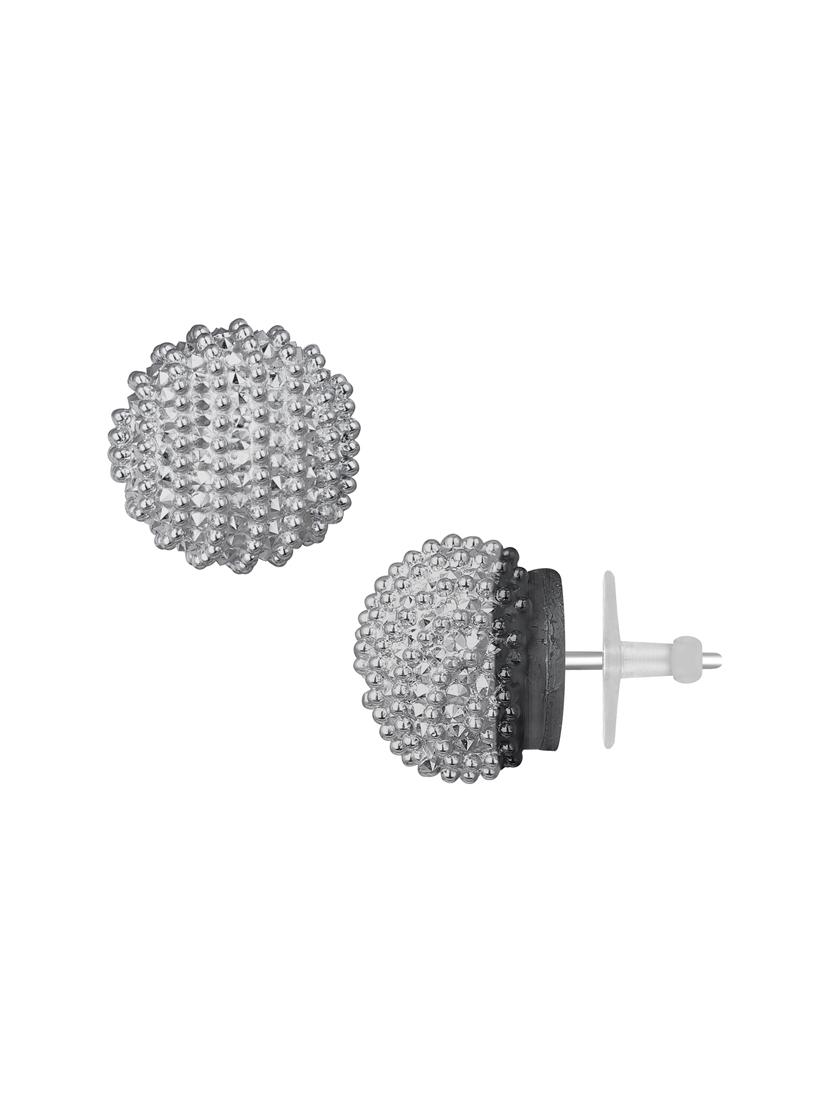 grey plastic studs earring - 16506618 -  Standard Image - 1