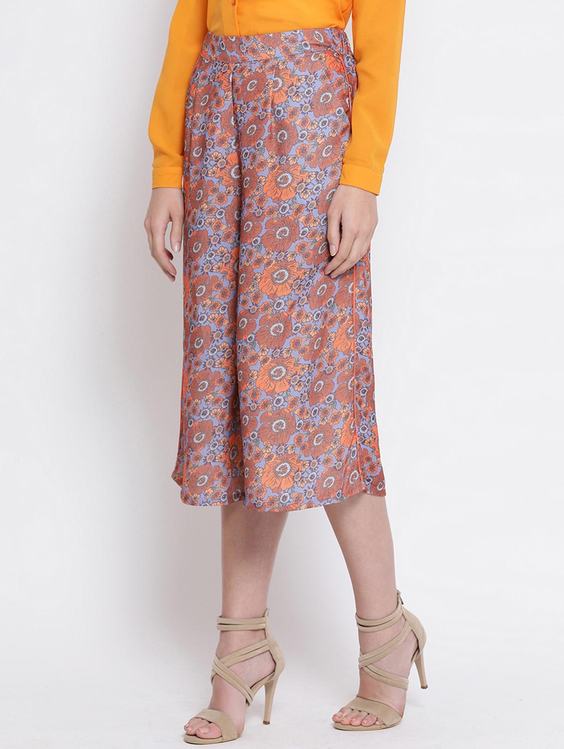 high rise floral culotte - 16506734 - Standard Image - 1
