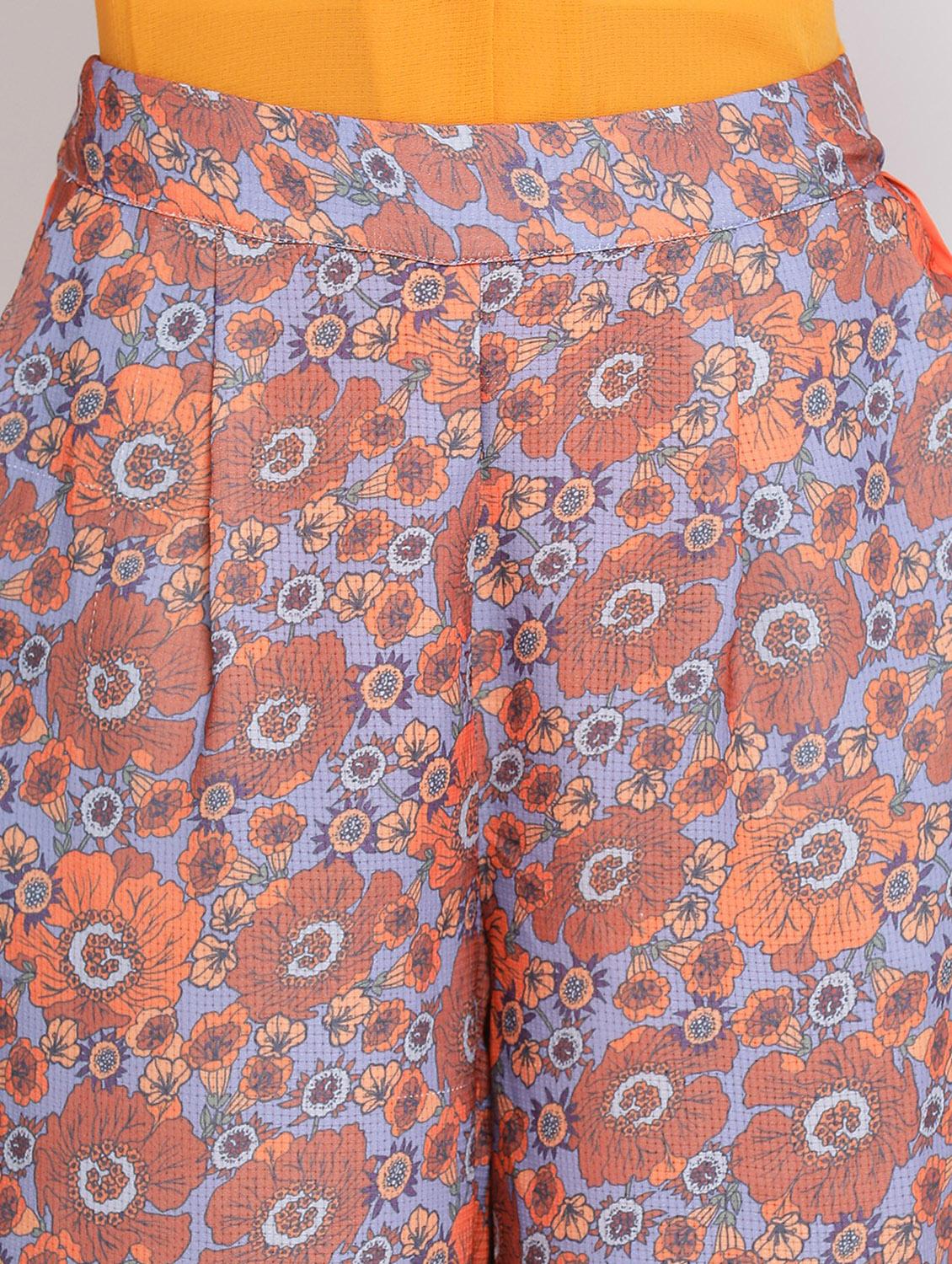 high rise floral culotte - 16506734 - Standard Image - 4