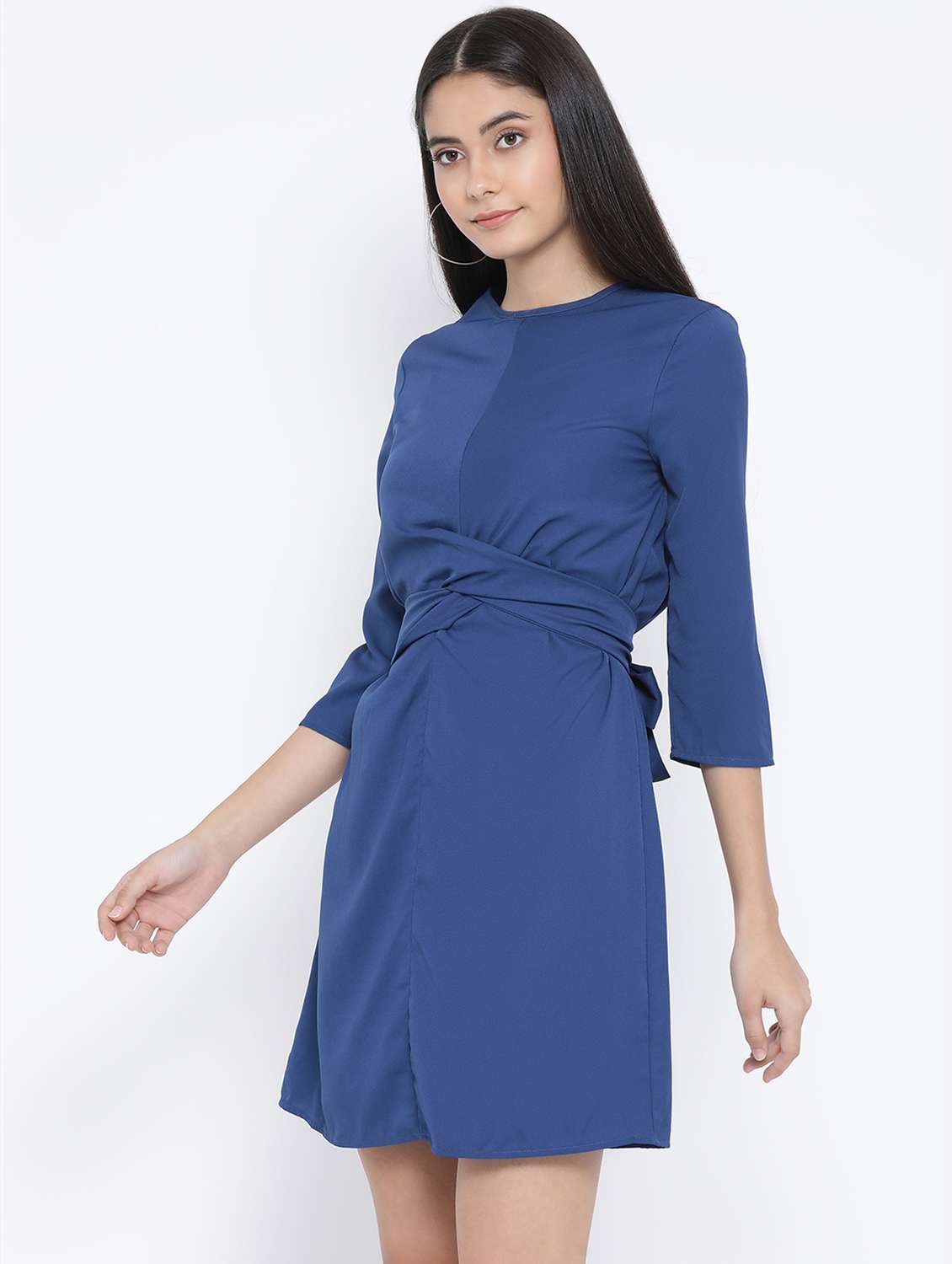 tie knot back a-line dress - 16506778 - Standard Image - 1
