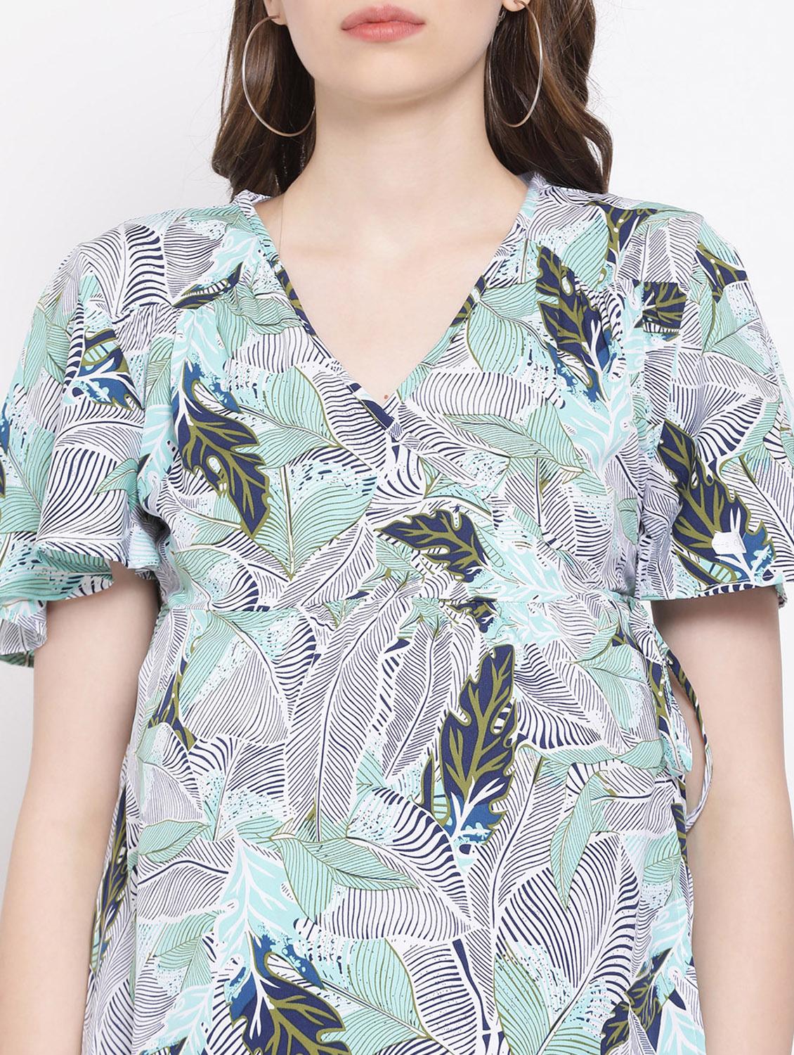 v neck bell sleeved maternity top - 16506901 - Standard Image - 4