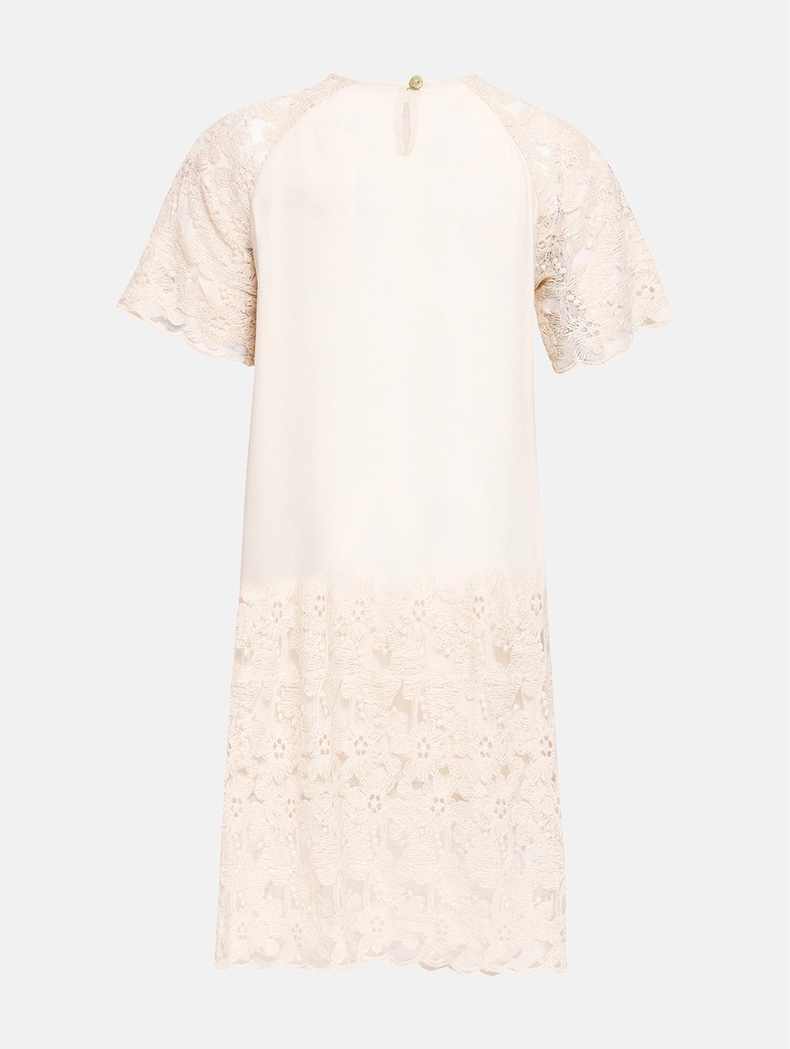 key hole back embroidered dress - 16507046 - Standard Image - 1