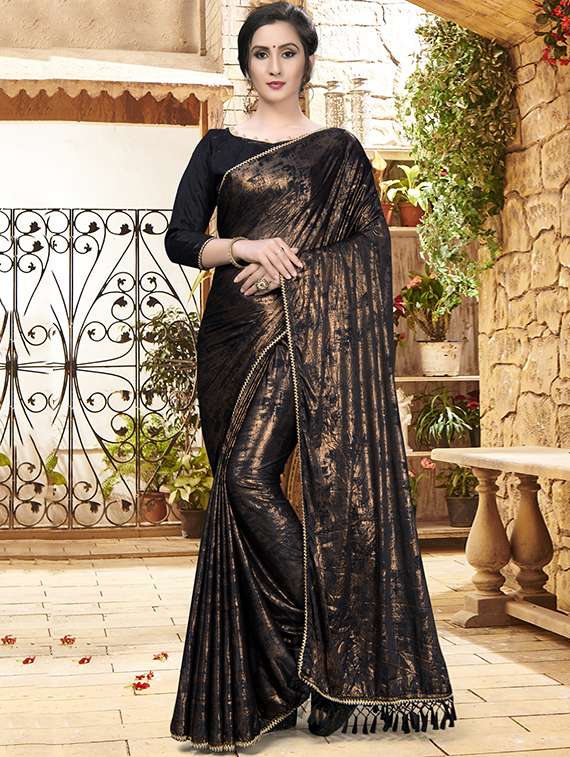 abstract printed saree with blouse