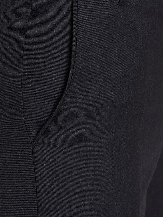 black solid flat front formal trouser - 16509464 - Standard Image - 4