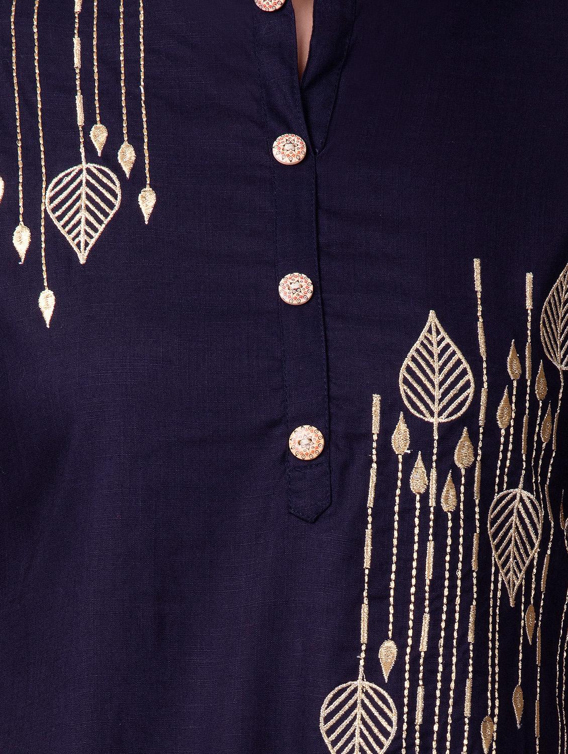 embroidered kurta sharara with dupatta set - 16509722 - Standard Image - 4
