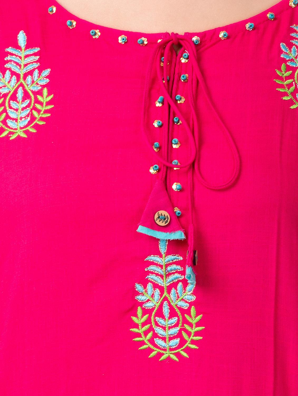 embroidered kurta sharara with dupatta set - 16509725 - Standard Image - 4