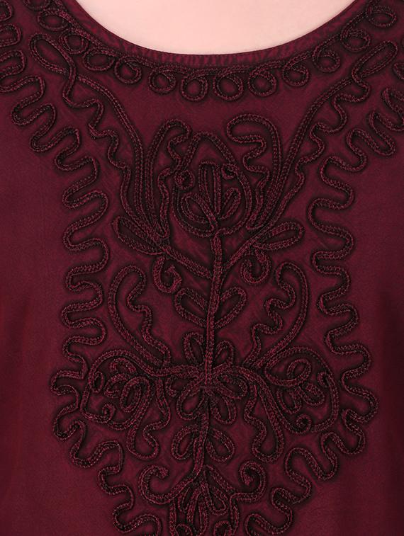 tie up back embroidered tunic - 16510422 - Standard Image - 4