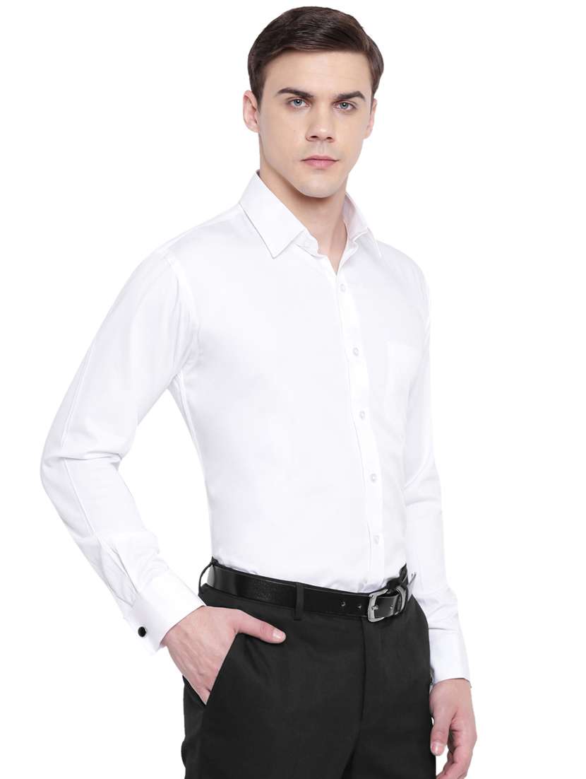 white solid formal shirt - 16511451 -  Standard Image - 1