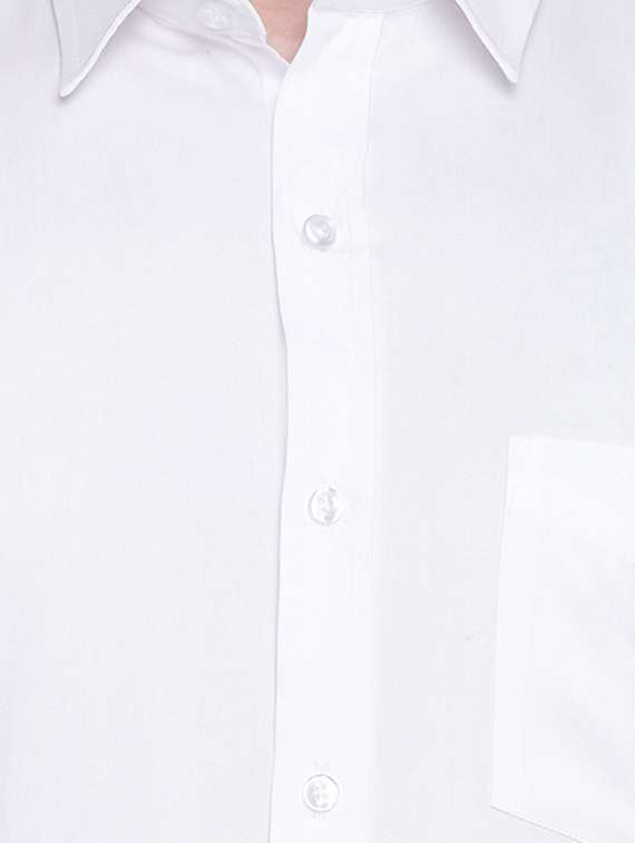 white solid formal shirt - 16511451 -  Standard Image - 4