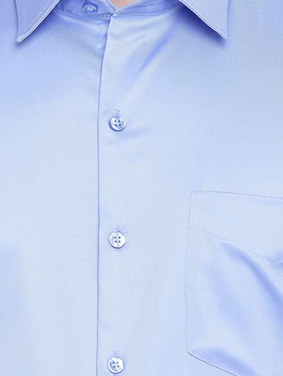 blue solid formal shirt - 16511459 -  Standard Image - 4