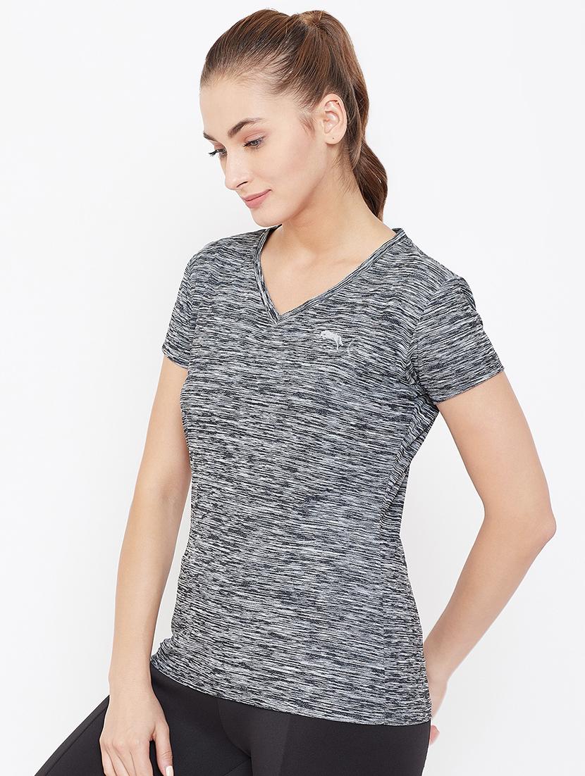 v- neck melange tee - 16514705 - Standard Image - 1