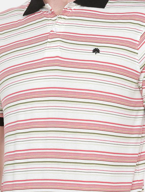 white striped polo t-shirt - 16517005 - Standard Image - 4