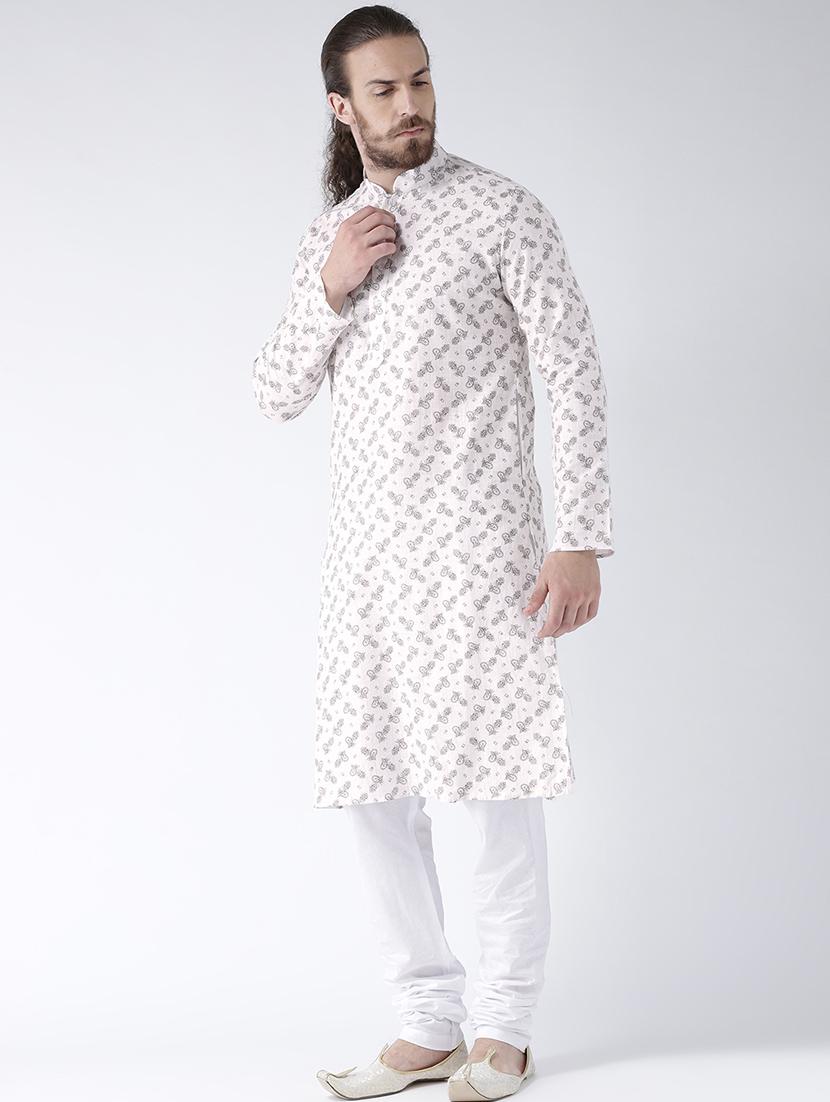beige linen kurta pyjama set - 16520708 - Standard Image - 1