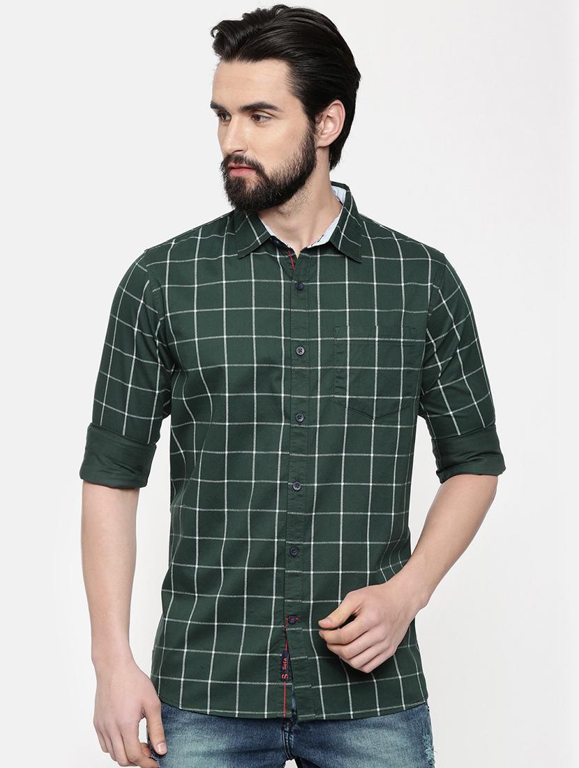 green checkered casual shirt - 16523971 - Zoom Image - 0