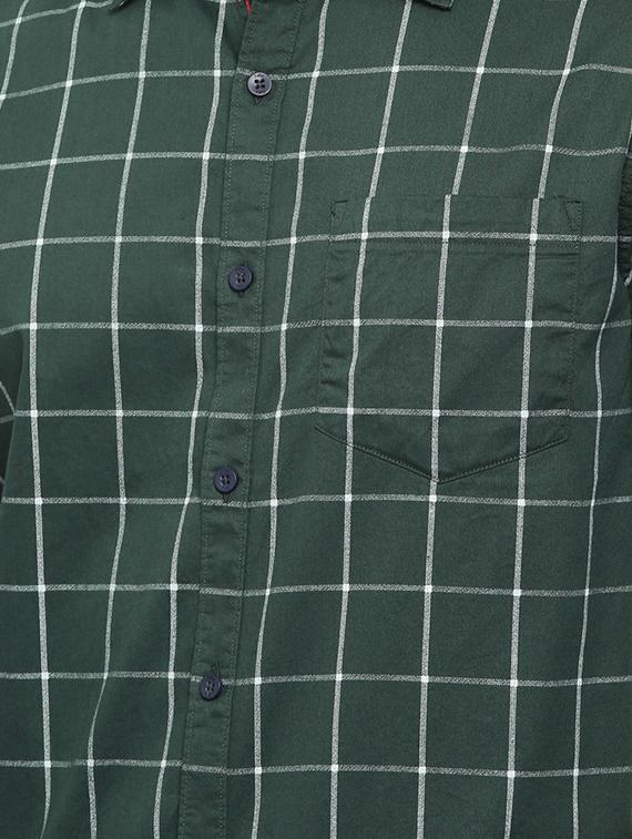 green checkered casual shirt - 16523971 - Standard Image - 4