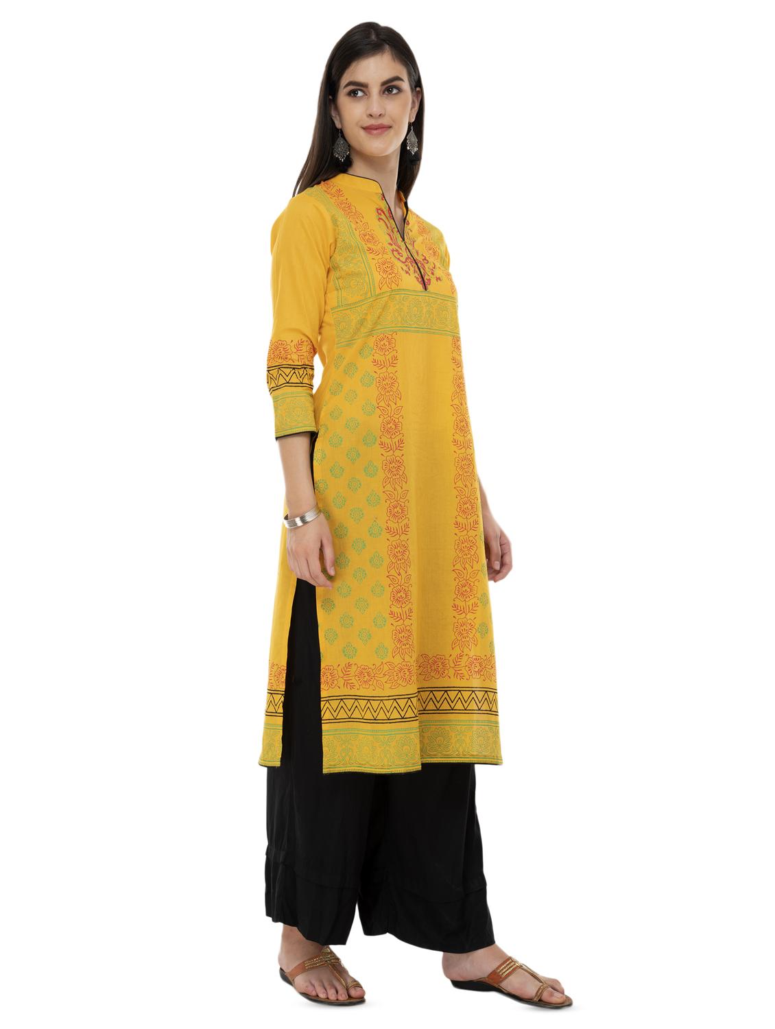 printed straight kurta - 16524856 - Standard Image - 1