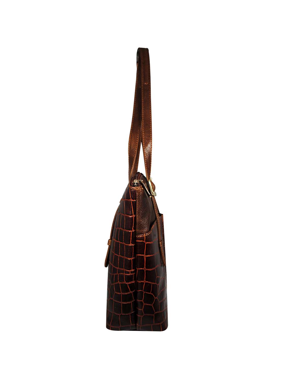 brown leather regular tote - 16526350 -  Standard Image - 4