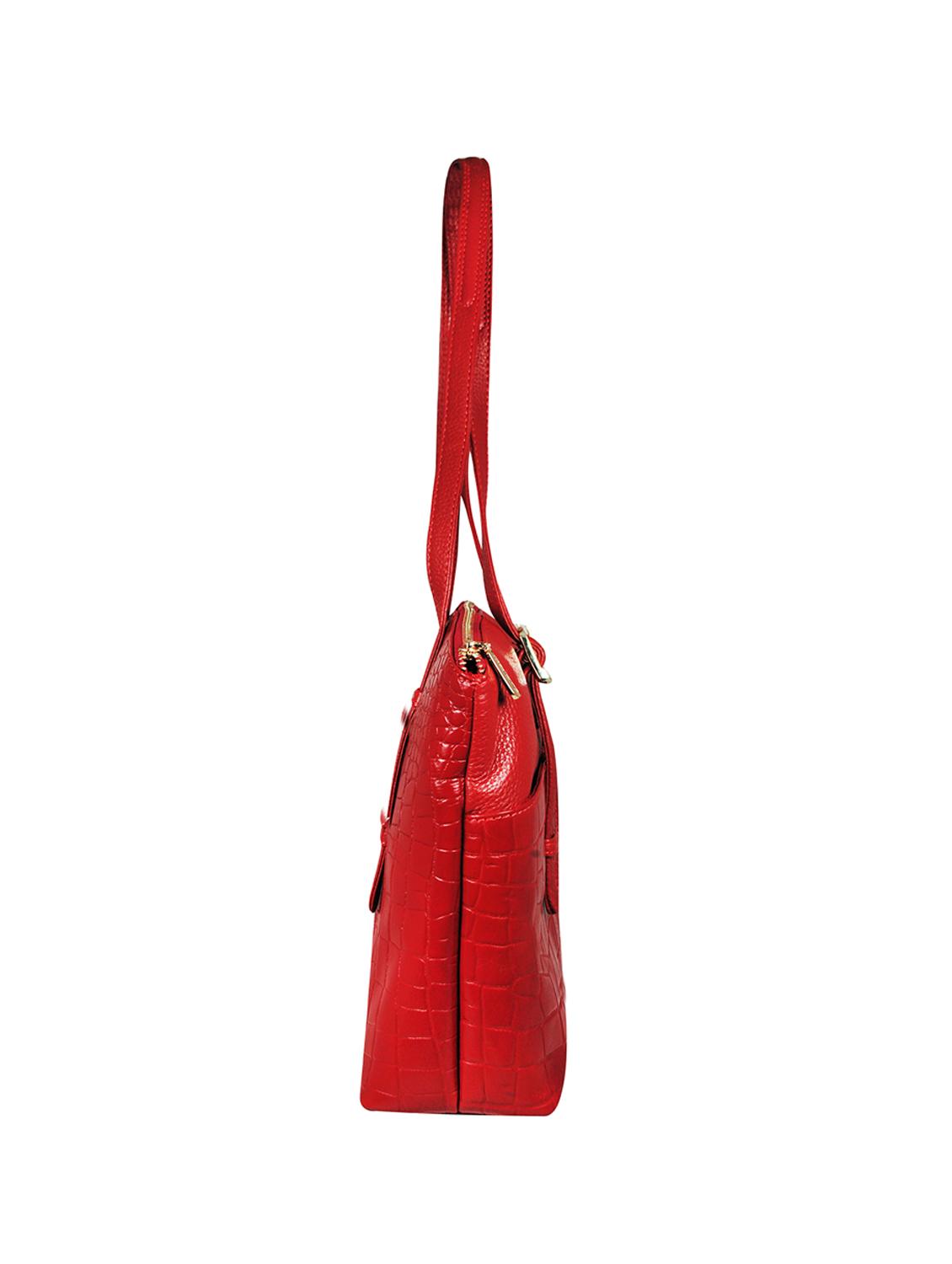 red leather regular tote - 16526351 - Standard Image - 4