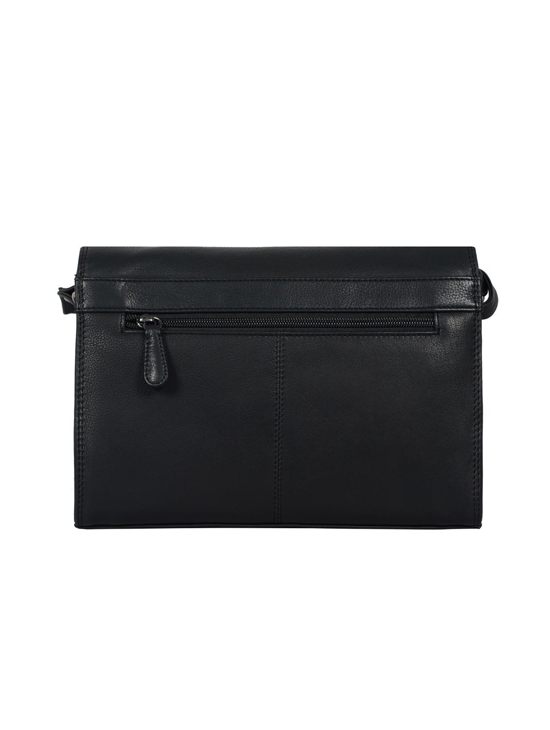 black solid regular sling bag - 16526353 - Standard Image - 1