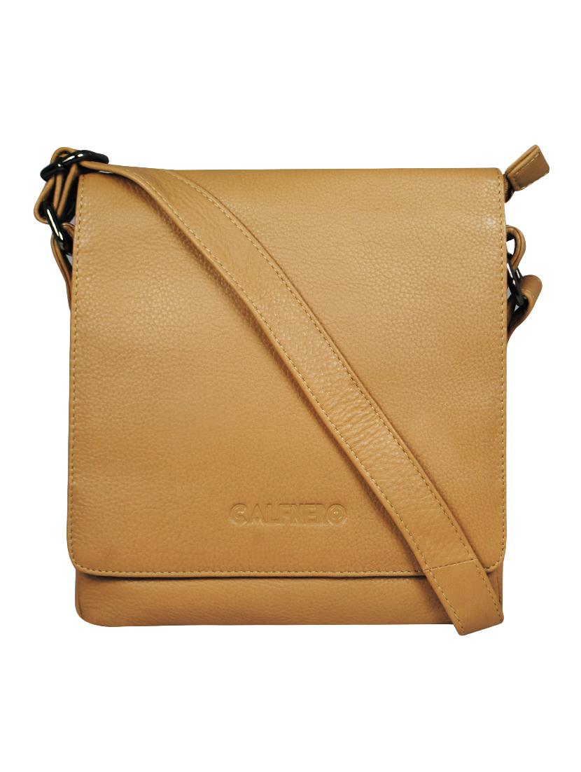 beige leather sling bag - 16526362 - Zoom Image - 0