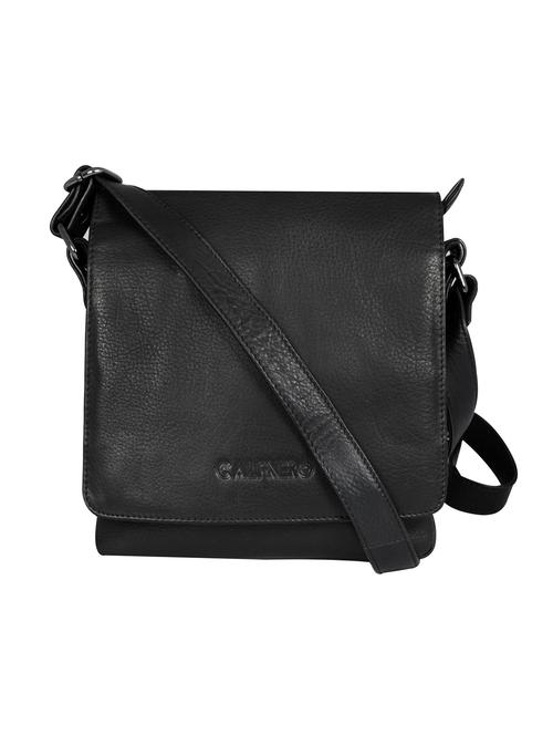 black solid regular sling bag - 16526363 - Standard Image - 0